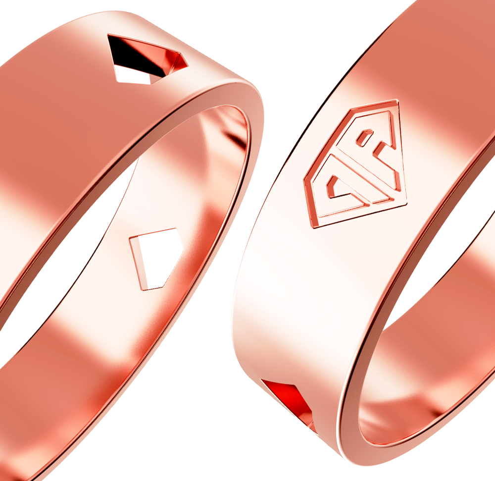  Rings Rose Gold