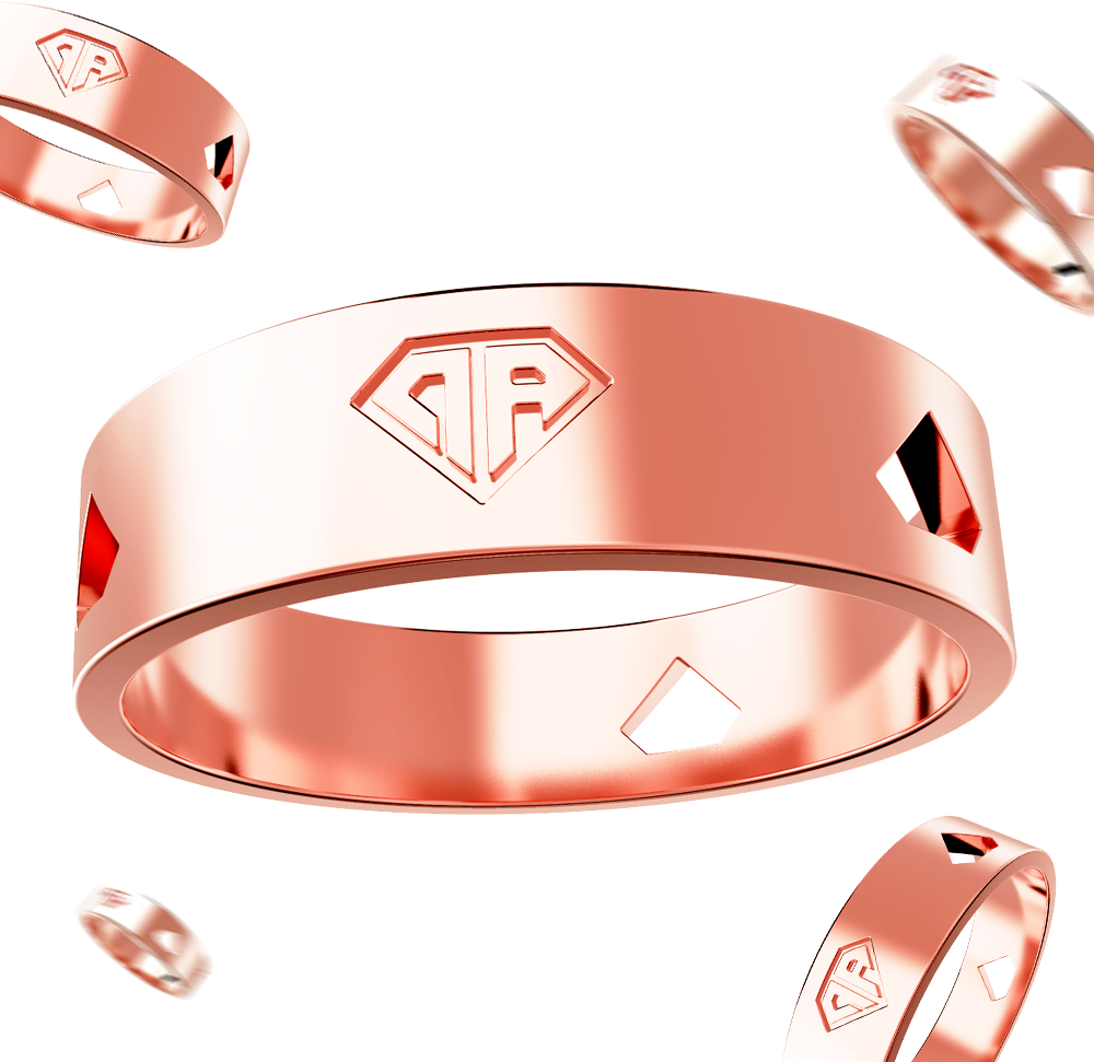  Rings Rose Gold