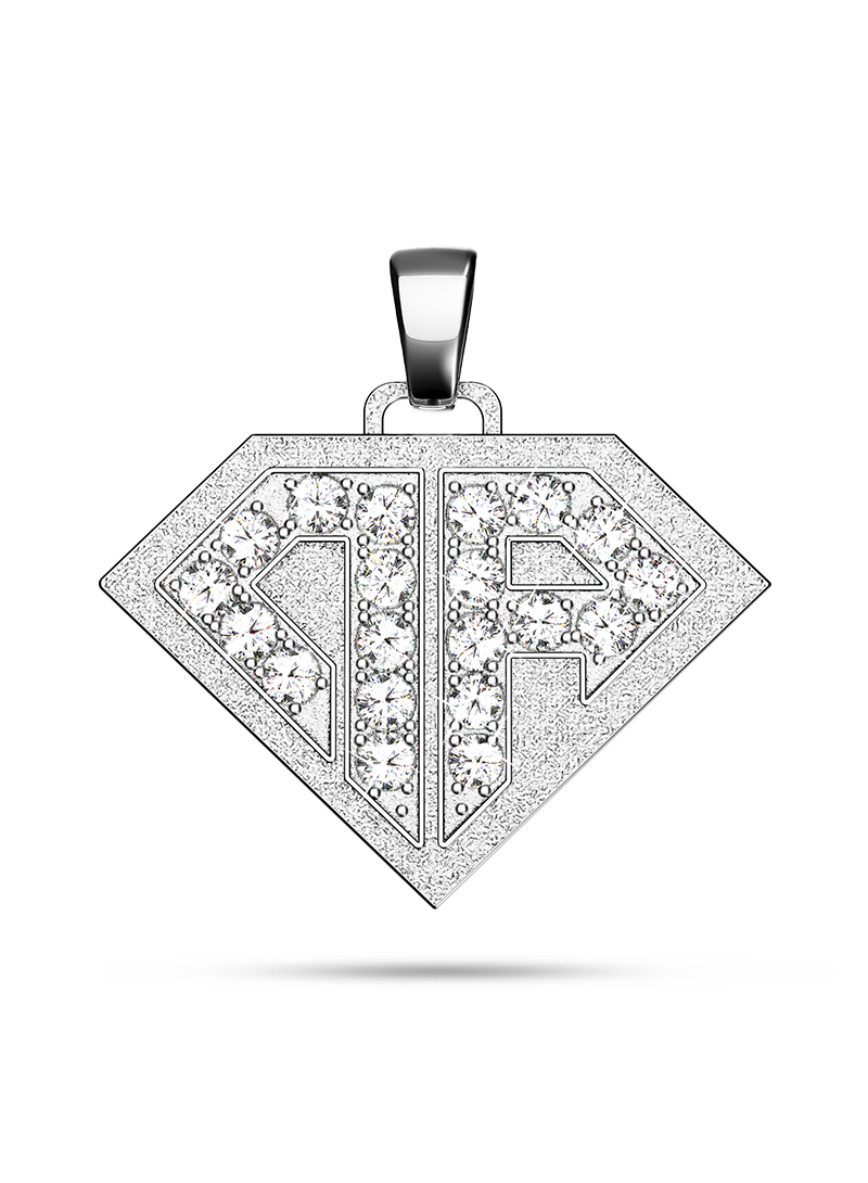 0800 Don Rouch Silver Full Ice Pendant Pendants Silver