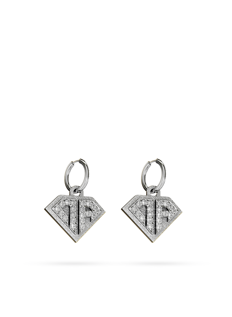Baby Rouch Full Ice Earrings Baby Rouch Silver