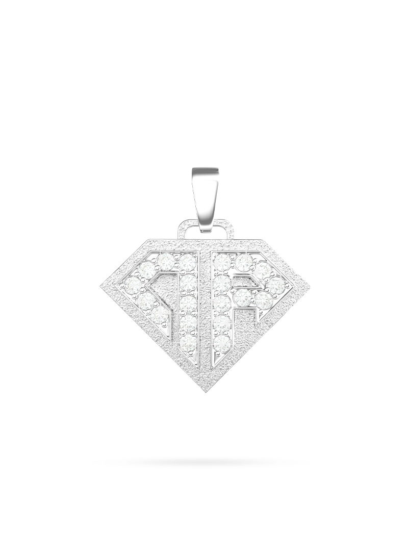 Baby Rouch Full Ice Pendant Baby Rouch Silver