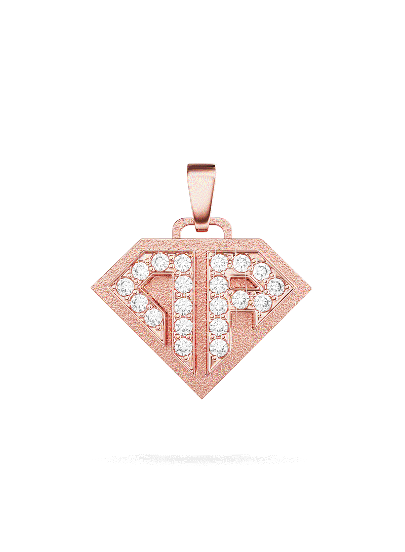 Gold Plated Baby Rouch Full Ice Pendant Baby Rouch Gold Bath