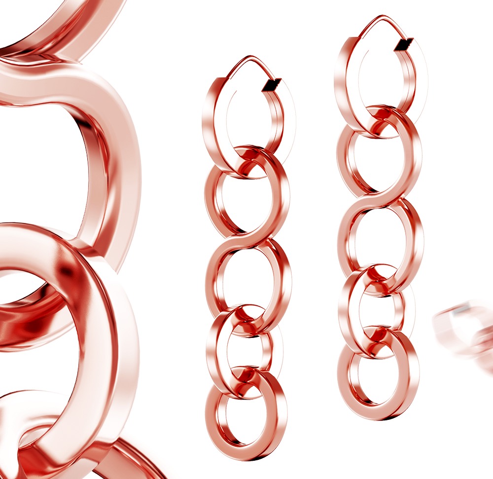  Earrings Rose Gold