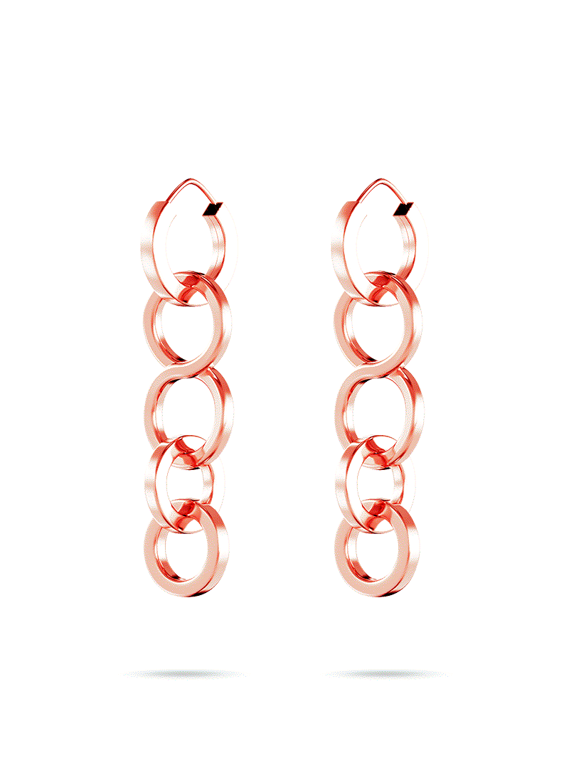 Gold Rose 0800 Earrings Earrings Gold