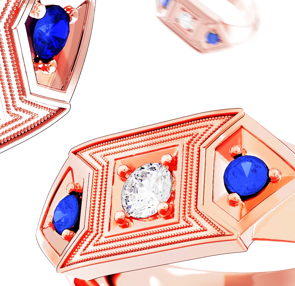  Rings Rose Gold